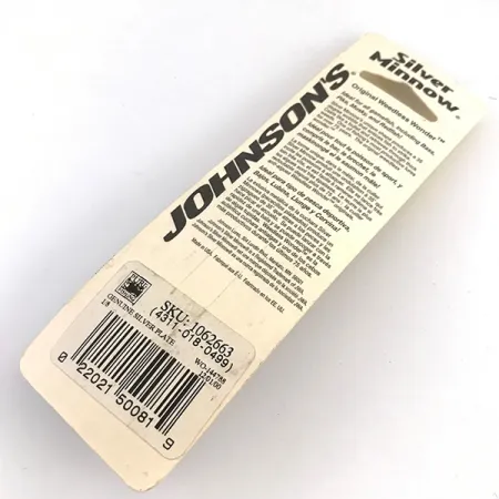 Błystka antyzaczepowa Johnson Silver Minnow, srebro/prawdziwe srebrzenie, 7 g błystka wahadłowa #4859