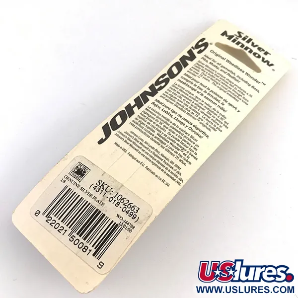  Błystka antyzaczepowa Johnson Silver Minnow, srebro/prawdziwe srebrzenie, 7 g błystka wahadłowa #4859