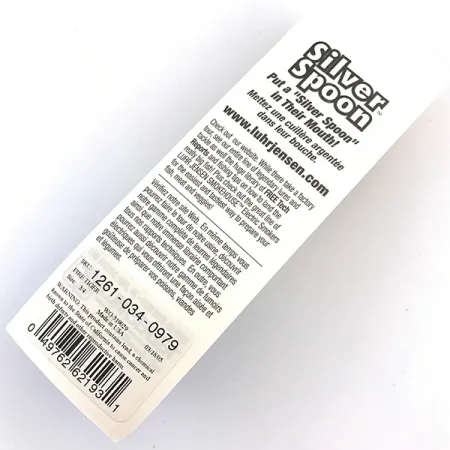 Luhr Jensen Błystka antyzaczepowa Silver Spoon UV (świeci w ultrafiolecie), Ognisty Tygrys (Fire Tiger)/Srebrny, 17 g błystka wahadłowa #5796