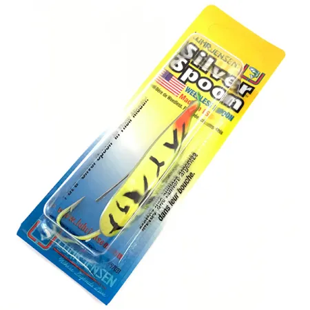 Luhr Jensen Błystka antyzaczepowa Silver Spoon UV (świeci w ultrafiolecie), Ognisty Tygrys (Fire Tiger)/Srebrny, 17 g błystka wahadłowa #5796