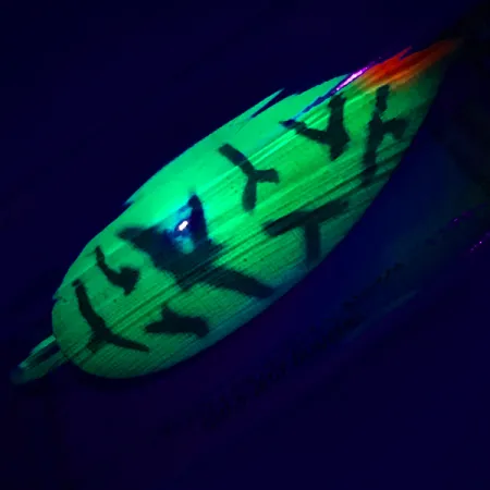 Luhr Jensen Błystka antyzaczepowa Silver Spoon UV (świeci w ultrafiolecie), Ognisty Tygrys (Fire Tiger)/Srebrny, 17 g błystka wahadłowa #5796