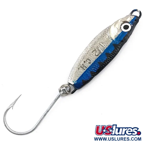  Luhr Jensen Crippled Herring, srebrny/niebieski, 14 g błystka wahadłowa #4945