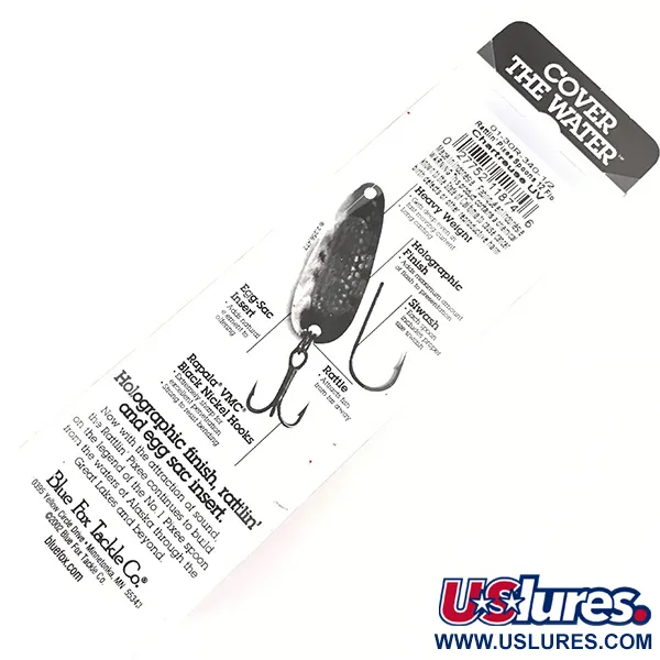  Blue Fox Rattlin Pixee, nikiel/zielony, 14 g błystka wahadłowa #4957