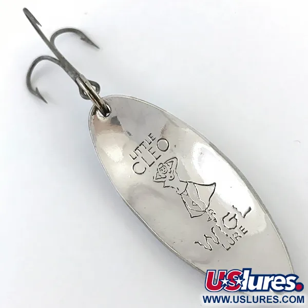 Seneca Little Cleo (Hula Girl), biały/niebieski/nikiel/brokat, 18 g błystka wahadłowa #5073