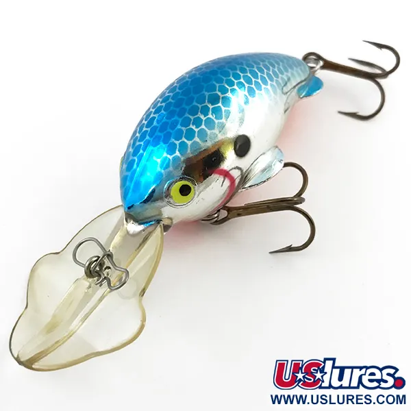  Luhr Jensen BRUSH BABY UV (świeci w ultrafiolecie), niebieski/srebrny/pomarańczowy UV - świeci w ultrafiolecie, 12 g wobler #5097