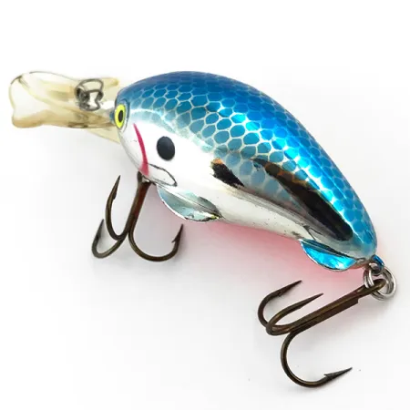 Luhr Jensen BRUSH BABY UV (świeci w ultrafiolecie), niebieski/srebrny/pomarańczowy UV - świeci w ultrafiolecie, 12 g wobler #5097