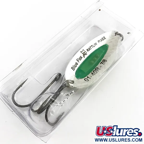  Blue Fox Rattlin Pixee, Tęczowy złoty/zielony, 24 g błystka wahadłowa #5130