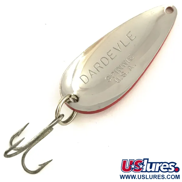 Eppinger Dardevle Spinnie, czerwony/biały/nikiel, 9 g błystka wahadłowa #5162