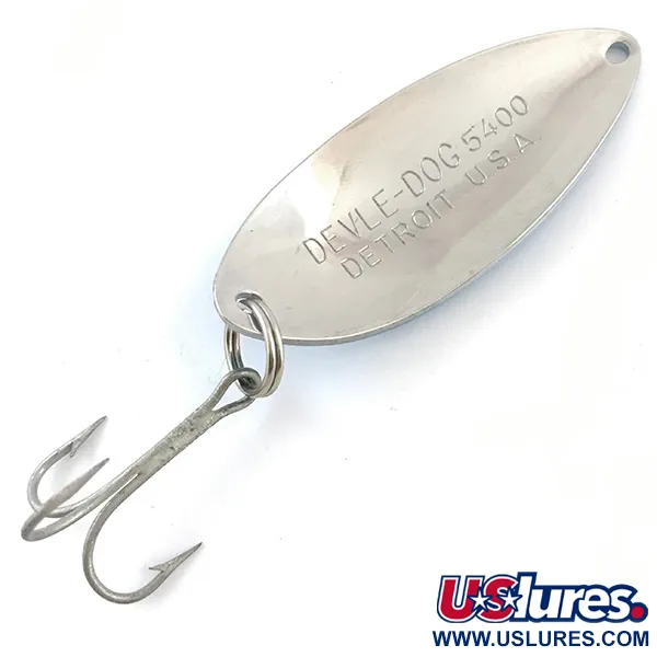 Eppinger Dardevle Devle-Dog 5400, biały/niebieski/nikiel, 14 g błystka wahadłowa #5224