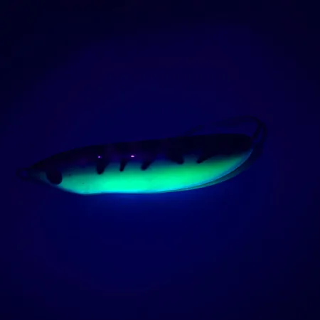 Błystka antyzaczepowa Rapala Minnow Spoon UV (świeci w ultrafiolecie), Fire Tiger (Ognisty Tygrys), 15 g błystka wahadłowa #5265