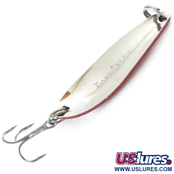 Acme Fiord Spoon, czerwony/biały/nikiel, 7 g błystka wahadłowa #5342