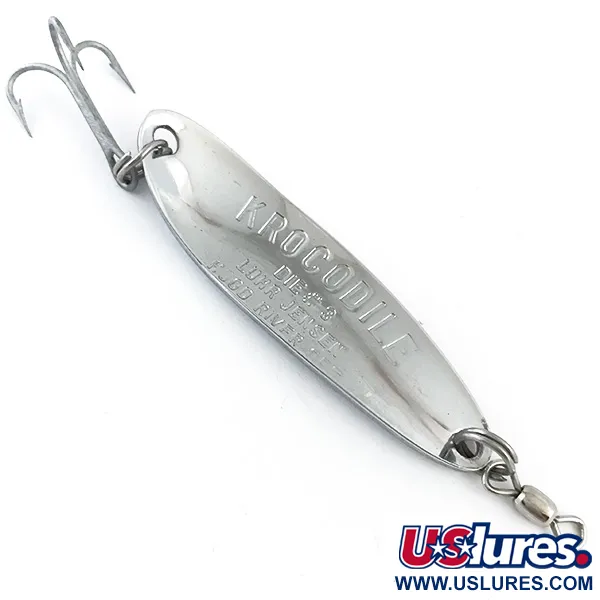 Luhr Jensen Krocodile DIE #3 UV (świeci w ultrafiolecie), młotkowany nikiel czerwony UV - świeci w świetle ultrafioletowym, 10 g błystka wahadłowa #5385