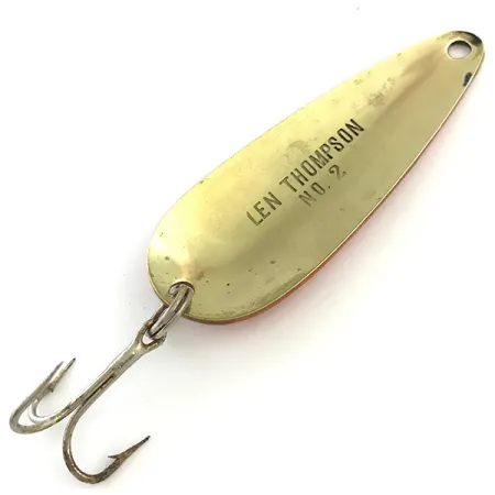 Len Thompson #2, czerwony/czarny/złoty, 28 g błystka wahadłowa #5406