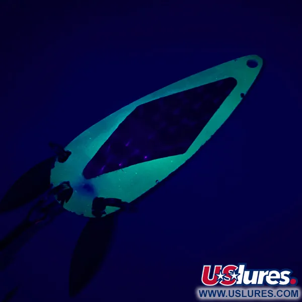  Marathon ze skrzydełkami UV (świeci w ultrafiolecie), żółty/nikiel, 16 g błystka wahadłowa #5411