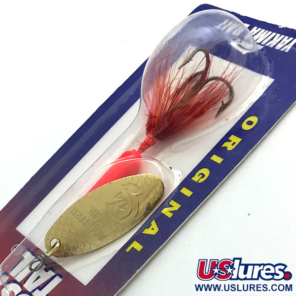 Yakima Bait Worden’s Original Rooster Tail UV (świeci w ultrafiolecie), złoty/czerwony, 7 g błystka obrotowa #5449