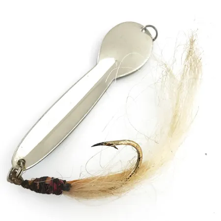 Glen Evans Loco 5, młotkowany nikiel/niebieski, 28 g błystka wahadłowa #5549