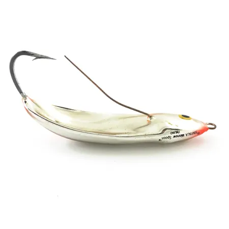 Błystka antyzaczepowa Rapala Minnow Spoon UV (świeci w ultrafiolecie), srebrny/pomarańczowy UV, 15 g błystka wahadłowa #5590