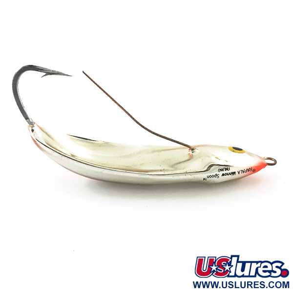  Błystka antyzaczepowa Rapala Minnow Spoon UV (świeci w ultrafiolecie), srebrny/pomarańczowy UV, 15 g błystka wahadłowa #5590