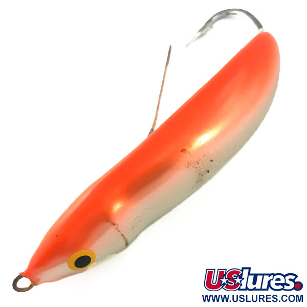  Błystka antyzaczepowa Rapala Minnow Spoon UV (świeci w ultrafiolecie), srebrny/pomarańczowy UV, 15 g błystka wahadłowa #5590