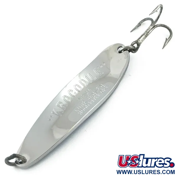 Luhr Jensen Krocodile DIE #4, nikiel/niebieski, 19 g błystka wahadłowa #5599