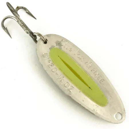 Blue Fox Pixee UV (świeci w ultrafiolecie)​, młotkowany nikiel/żółty, 7 g błystka wahadłowa #5651