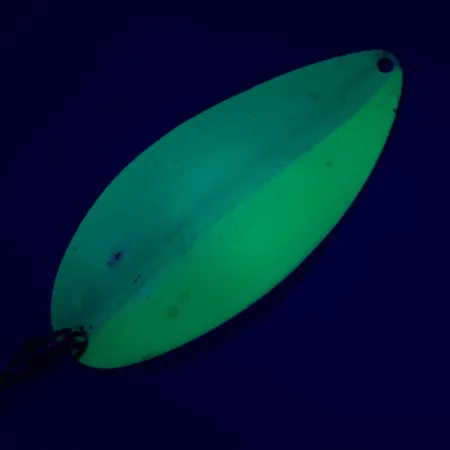 TODDCO Main liner UV (świeci w ultrafiolecie i w ciemności), biały/żółty/nikiel, 21 g błystka wahadłowa #5698