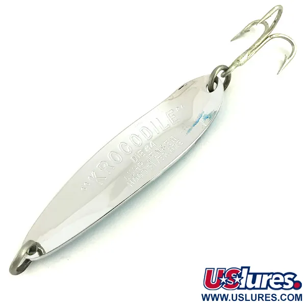Luhr Jensen Krocodile DIE #4, nikiel/niebieski, 14 g błystka wahadłowa #5708