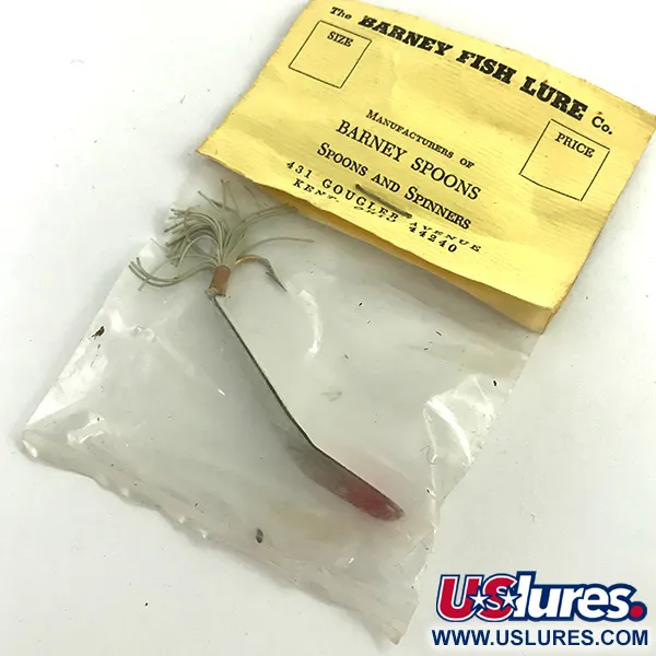  Błystka antyzaczepowa Barney Spoon, biały/czerwony, 7 g błystka wahadłowa #5739