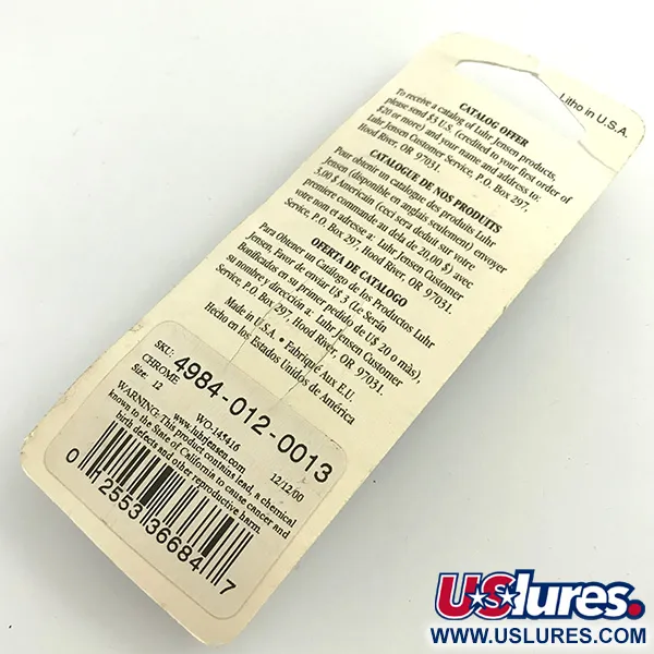 Luhr Jensen Tony Accetta Pet Spoon 12, nikiel, 2 g błystka wahadłowa #5741