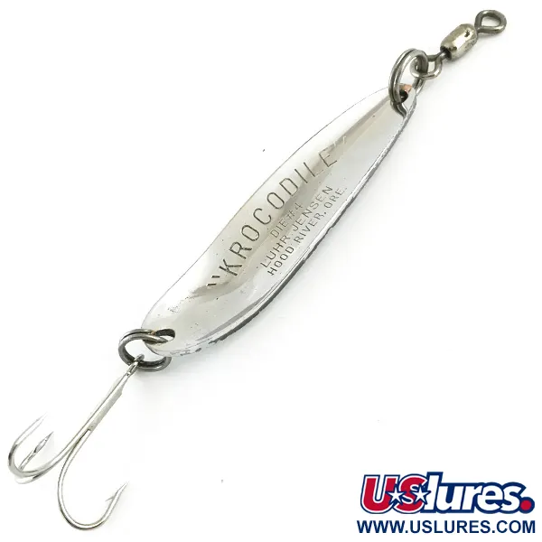 Luhr Jensen Krocodile DIE #4, nikiel, 19 g błystka wahadłowa #5780