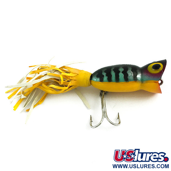  Fred Arbogast Hula Popper, Fire Tiger (Ognisty Tygrys), 3 g wobler #5867