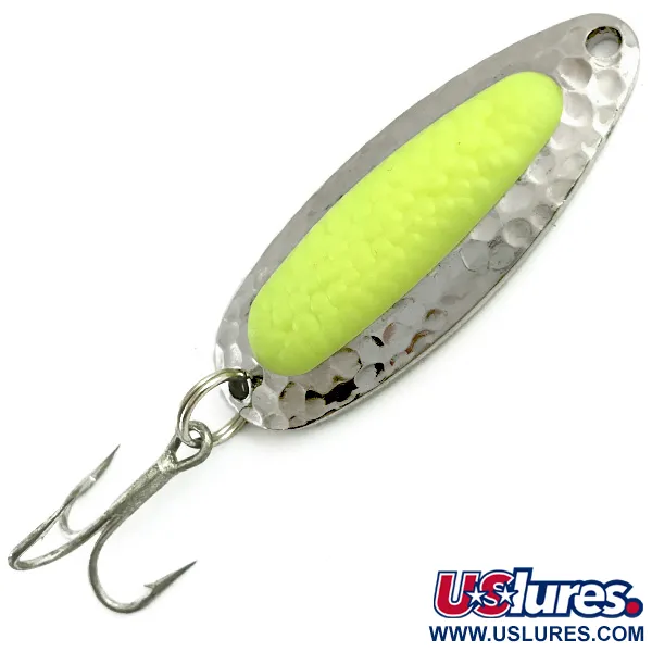  Blue Fox Pixee UV (świeci w ultrafiolecie), młotkowany nikiel/żółty, 14 g błystka wahadłowa #5877