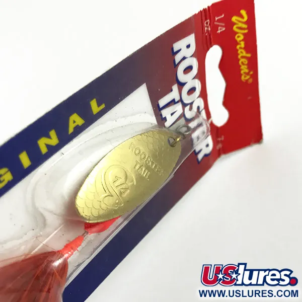 Yakima Bait Worden’s Original Rooster Tail UV (świeci w ultrafiolecie), złoty UV - świeci w ultrafiolecie, 7 g błystka obrotowa #5887