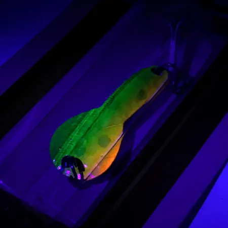 Luhr Jensen Loco 1UV (świeci w ultrafiolecie), Okoń (perch), 4 g błystka wahadłowa #5900