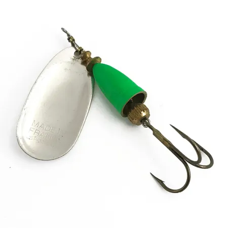 Blue Fox Super Vibrax 5 UV (świeci w ultrafiolecie), srebrny/zielony, 13 g błystka obrotowa #6104