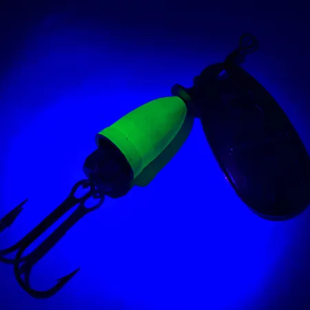 Blue Fox Super Vibrax 3 UV (świeci w ultrafiolecie), srebrny/zielony, 8 g błystka obrotowa #5927