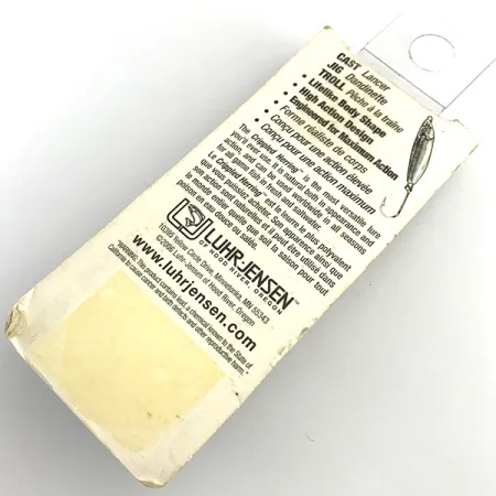 Luhr Jensen Crippled Herring UV (świeci w ultrafiolecie i w ciemności), biały/zielony UV Glow - świeci w ciemności i ultrafiolecie, 21 g błystka wahadłowa #5921