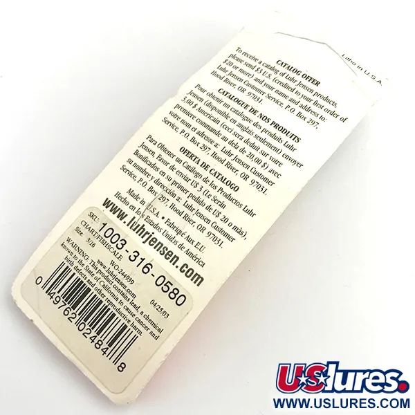 Luhr Jensen Krocodile UV (świeci w ultrafiolecie), żółty, 7 g błystka wahadłowa #5922