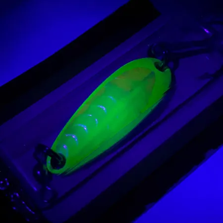 Luhr Jensen Krocodile UV (świeci w ultrafiolecie), żółty, 7 g błystka wahadłowa #5922