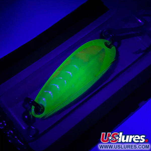 Luhr Jensen Krocodile UV (świeci w ultrafiolecie), żółty, 7 g błystka wahadłowa #5922