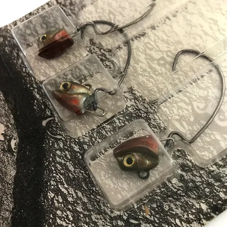 Other DUH!!! Head , zestaw offsetowych główek jigowych, Oliwkowy/czerwony/czarny, 7 g #9462