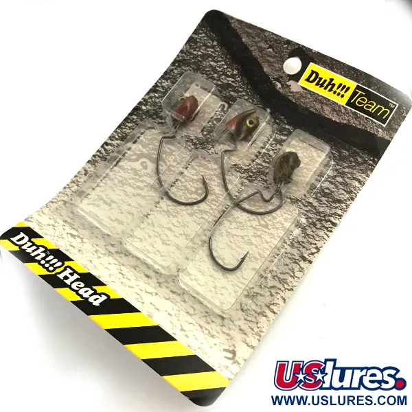Other DUH!!! Head , zestaw offsetowych główek jigowych, Oliwkowy/czerwony/czarny, 7 g  #9462