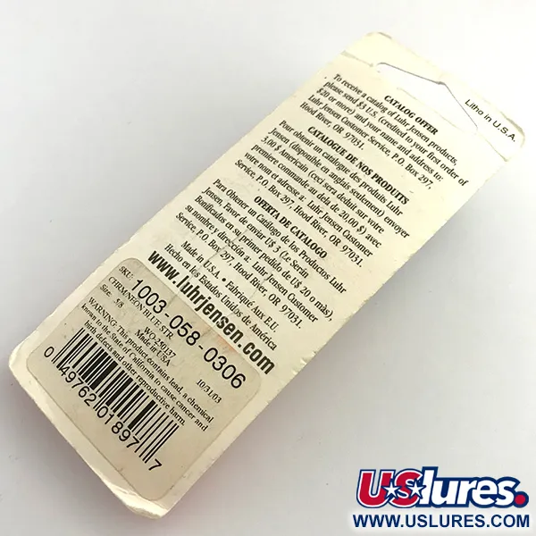 Luhr Jensen Krocodile DIE #4, nikiel/niebieski, 19 g błystka wahadłowa #5957