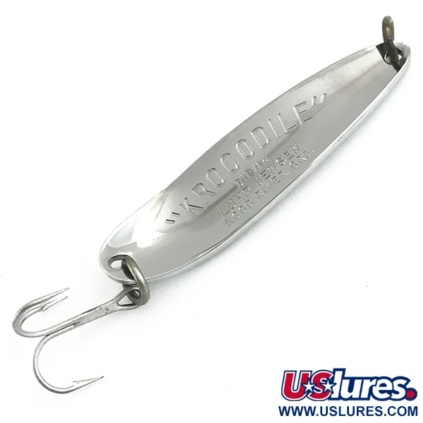 Luhr Jensen Krocodile DIE #4, nikiel, 19 g błystka wahadłowa #5960