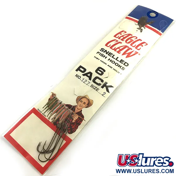 Eagle Claw Snelled Hooks 2 haczyki, zestaw 6 szt.