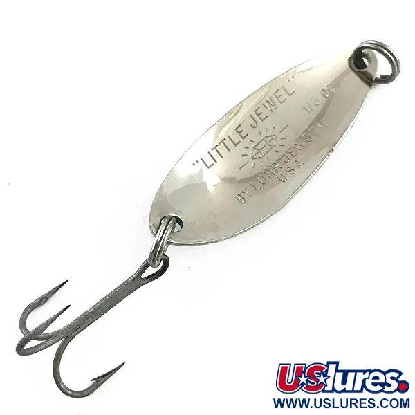 Luhr Jensen Little Jewel, młotkowany nikiel/niebieski, 9 g błystka wahadłowa #5997