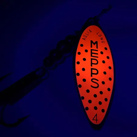 Mepps Aglia Long 2, złoty/pomarańczowy, 7,4 g błystka obrotowa #6025