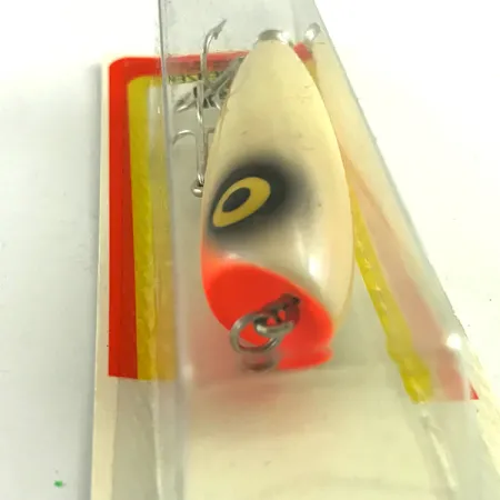 P.J.POP Luhr Jensen drewniany, ręcznie robiony​, biały perłowy z fioletowym odcieniem/pomarańczą, 17 g wobler #6046