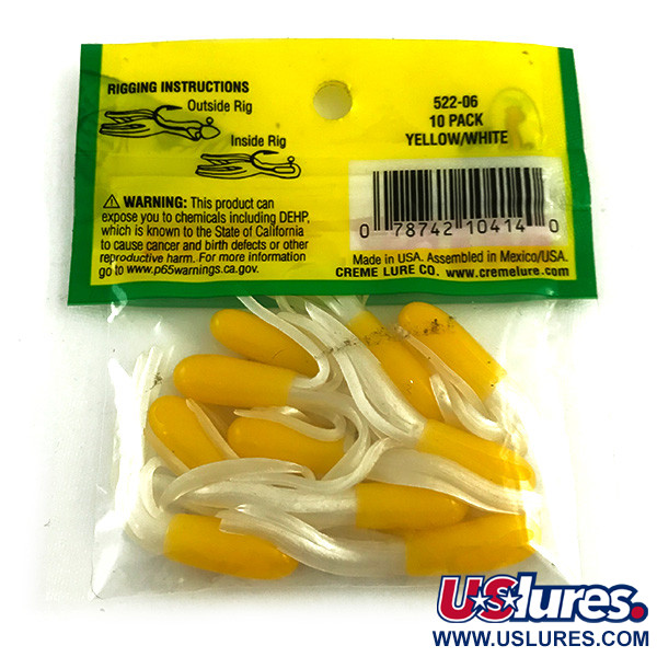 Creme Lure Co Creme Mini Tail, guma, Żółto-biały,  g  #6050