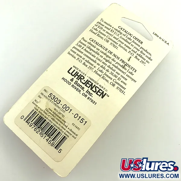 Luhr Jensen Loco 1, złoto, 4 g błystka wahadłowa #6052